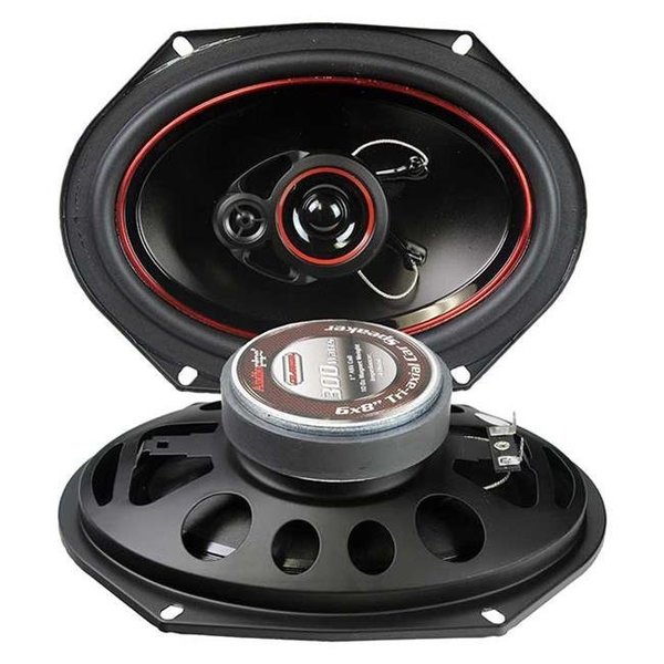 Audiopipe Audiopipe CSL6803R 6 x 8 in. Redline Speaker 3-Way; PP Electroplate Cone - 300W CSL6803R